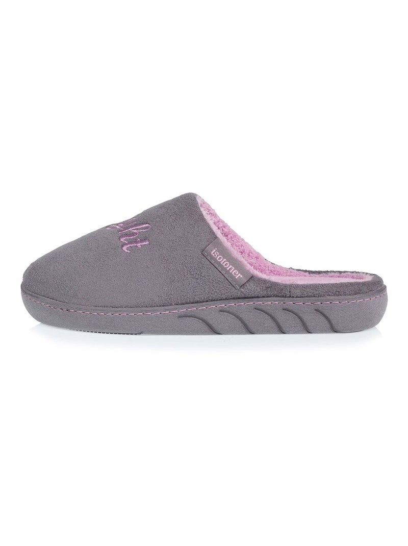 Chaussons mules légers et confortables, faciles à fille Isotoner Gris - Kiabi