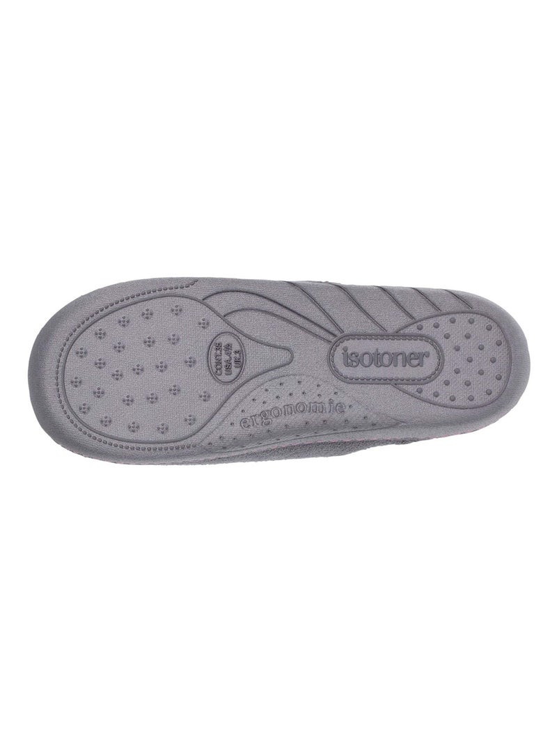 Chaussons mules légers et confortables, faciles à fille Isotoner Gris - Kiabi