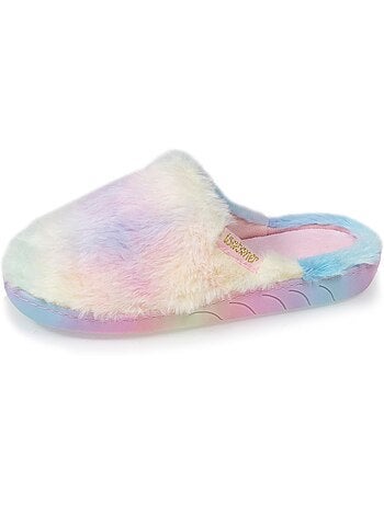 Chaussons mules légers et confortables, faciles à fille Isotoner