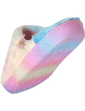 Chaussons mules légers et confortables, faciles à fille Isotoner