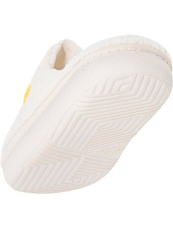Chaussons mules maille bouclette semelle bloup extra fille isotoner