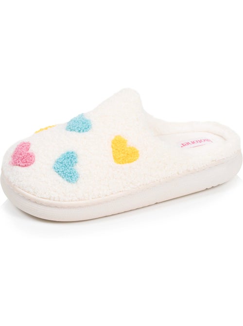Chaussons mules maille bouclette semelle bloup extra fille isotoner - Kiabi Chaussons mules maille bouclette semelle bloup extra fille isotoner - Kiabi