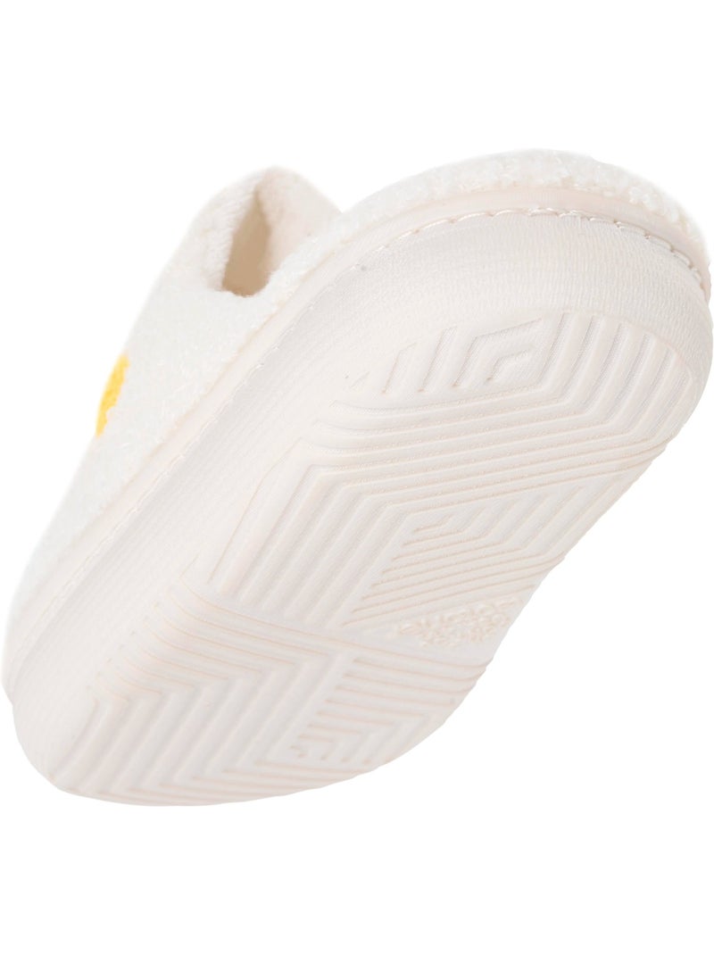 Chaussons mules maille bouclette semelle bloup extra fille isotoner Ivoire - Kiabi