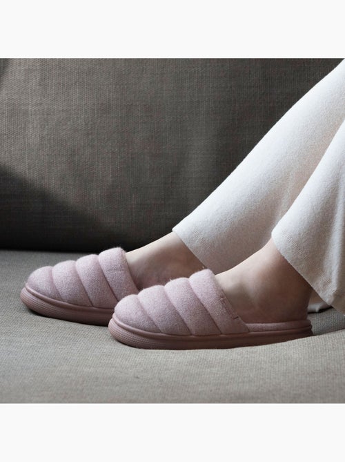 Chaussons mules maille métalisée semelle bloup XTRA femme Isotoner - Kiabi