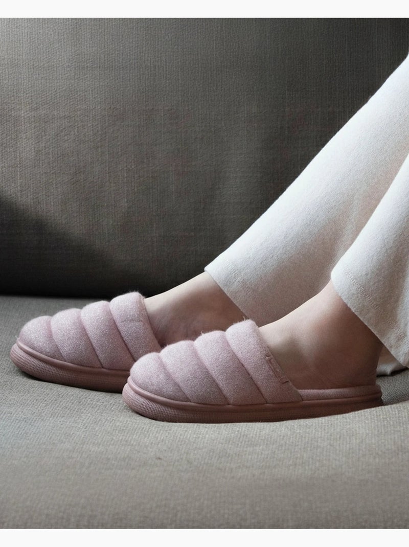 Chaussons mules maille métalisée semelle bloup XTRA femme Isotoner Blush - Kiabi