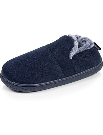 Chaussons mules suédine semelle bloup extra confort femme isotoner