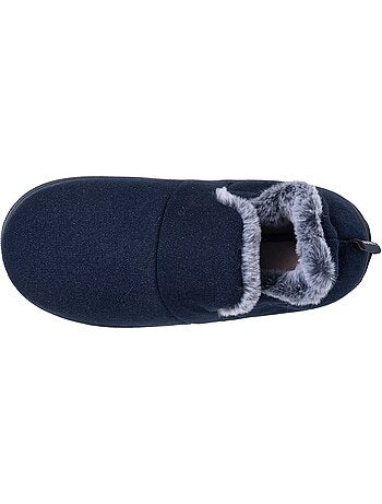 Chaussons mules suédine semelle bloup extra confort femme isotoner