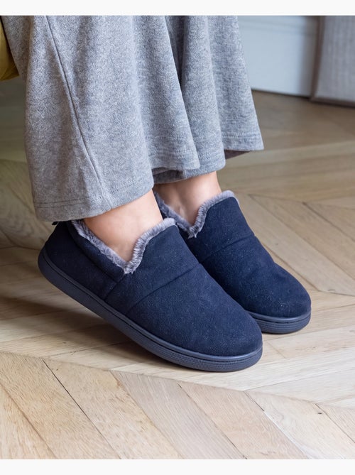 Chaussons mules maille métallisée semelle bloup extra femme isotoner - Kiabi