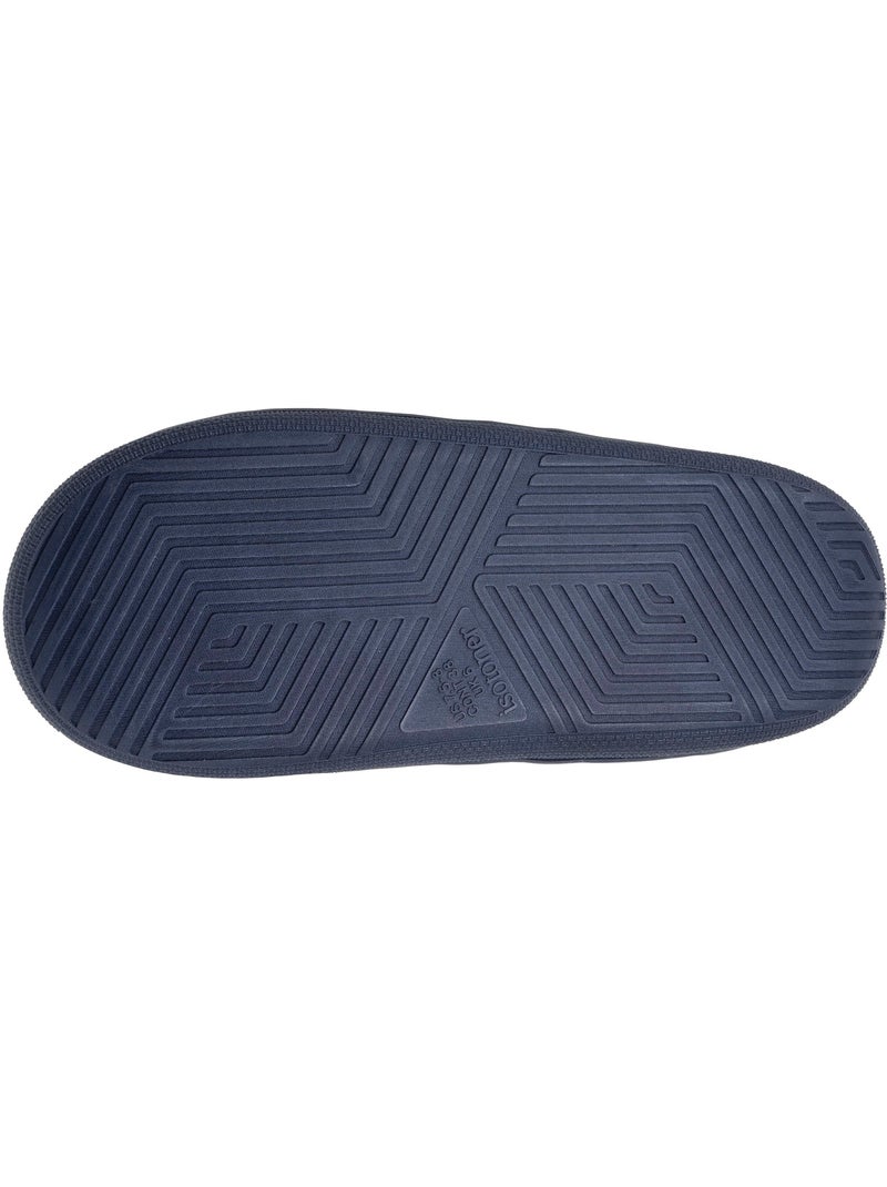 Chaussons mules maille métallisée semelle bloup extra femme isotoner Bleu marine - Kiabi