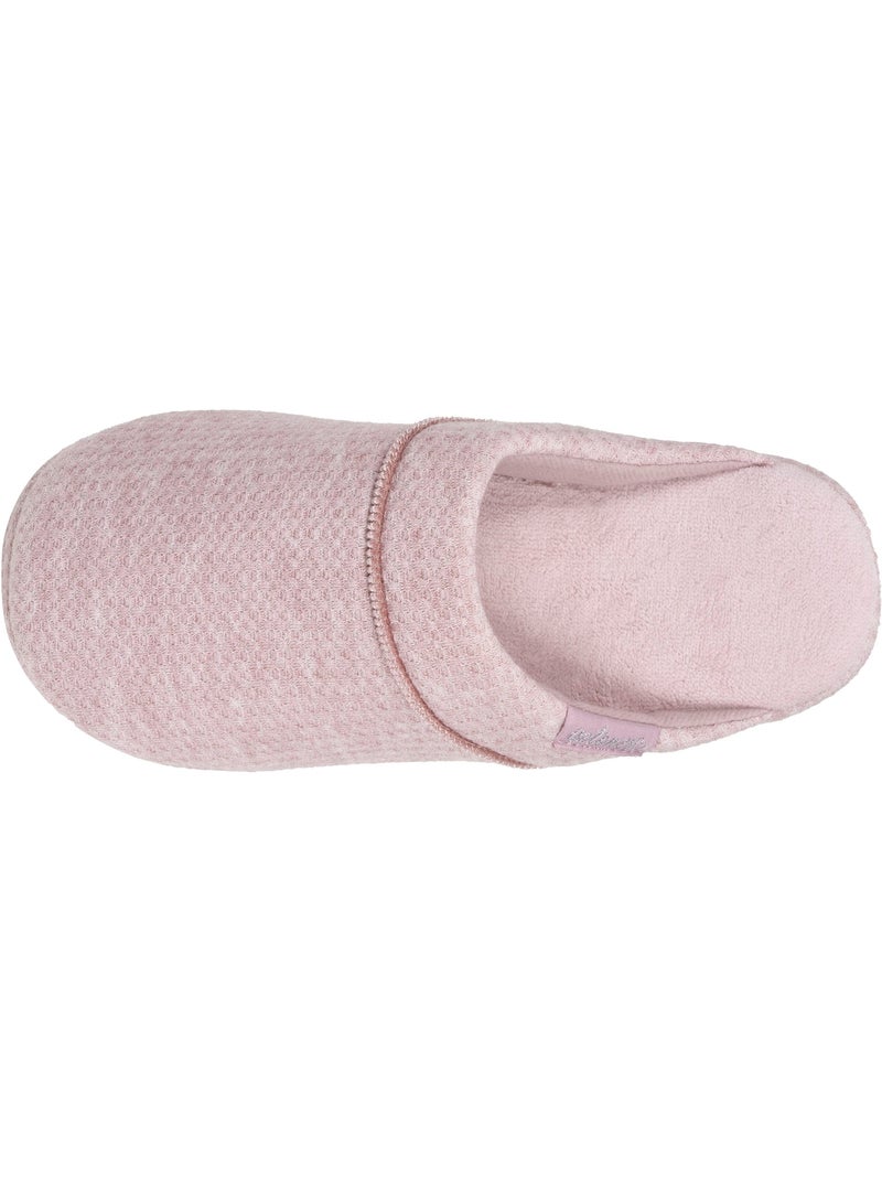 Chaussons mules maille nid d'abeille, semelle gomme femme Blush - Kiabi