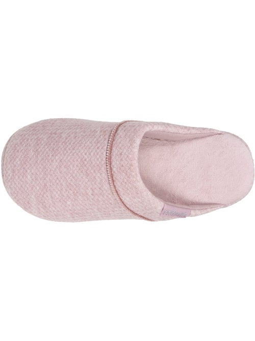 Chaussons mules maille nid d'abeille, semelle gomme femme Isotoner - Kiabi