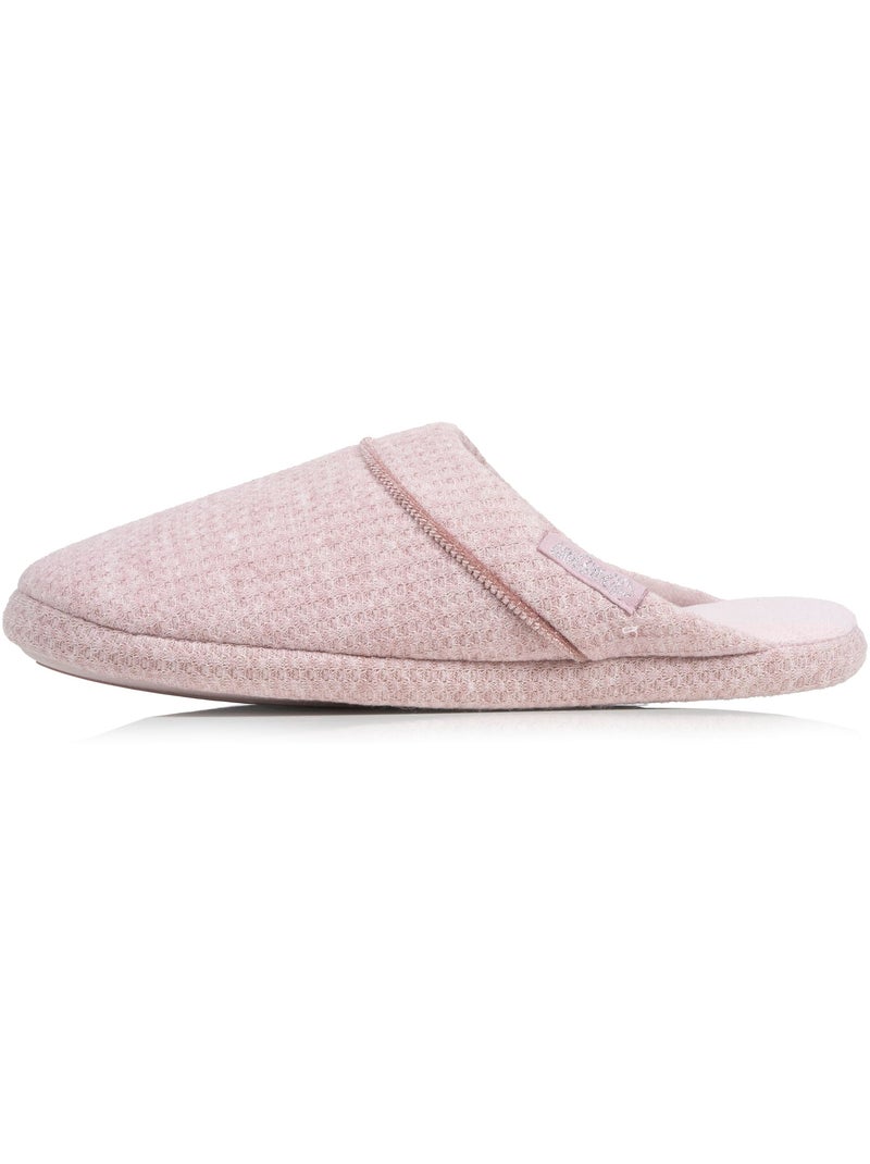 Chaussons mules maille nid d'abeille, semelle gomme femme Isotoner Blush - Kiabi