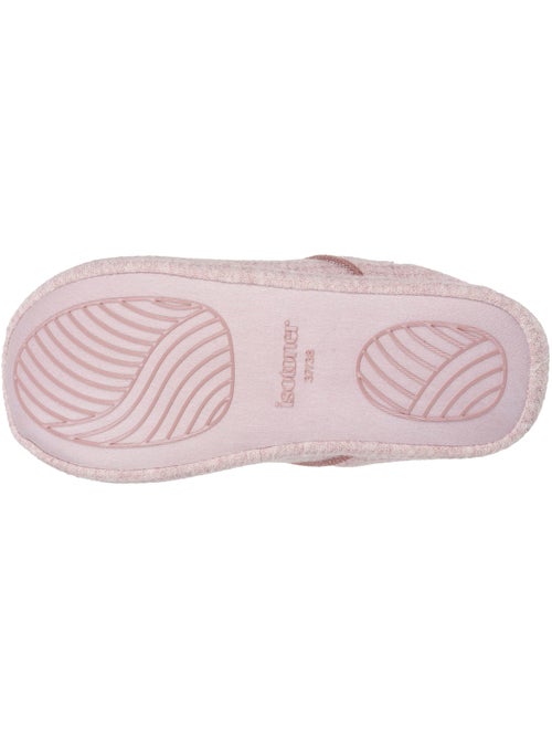 Chaussons mules maille nid d'abeille, semelle gomme femme Isotoner - Kiabi
