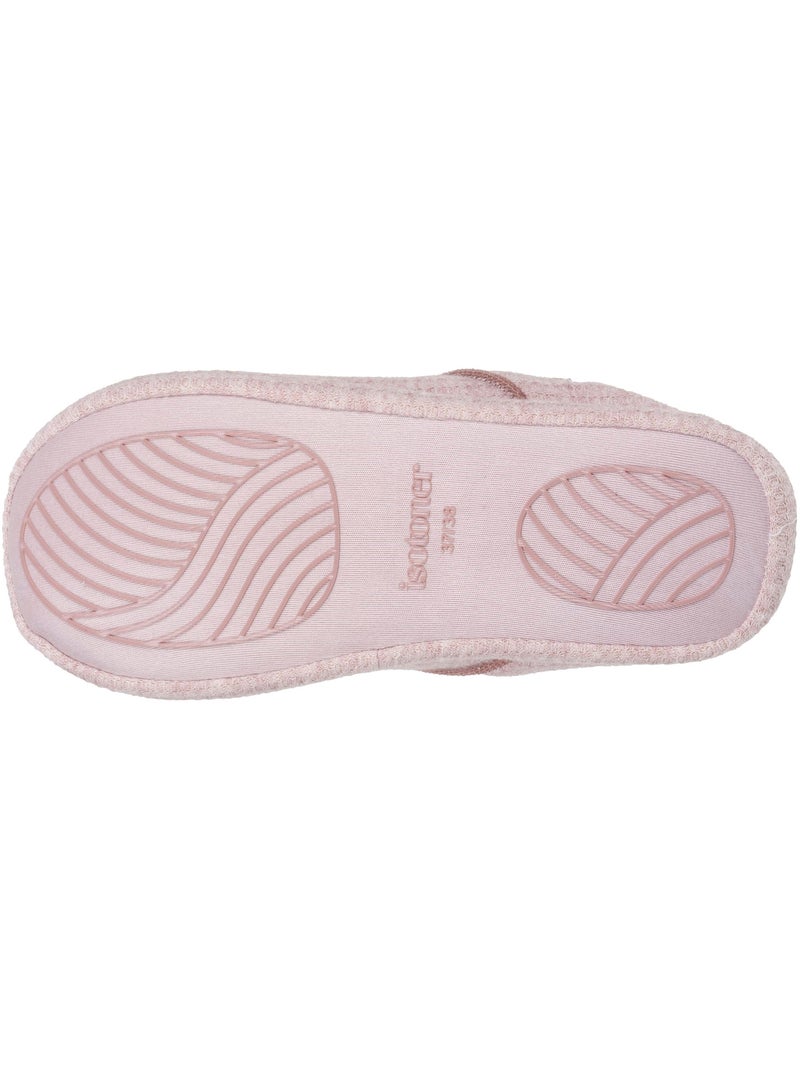 Chaussons mules maille nid d'abeille, semelle gomme femme Isotoner Blush - Kiabi