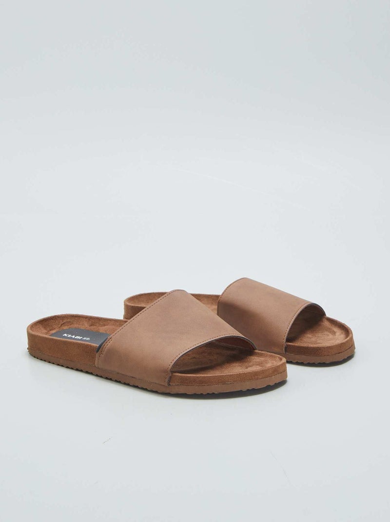 Chaussons mules Marron - Kiabi
