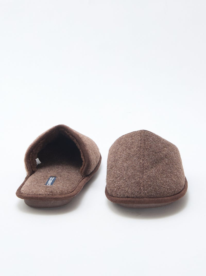 Chaussons mules Marron - Kiabi