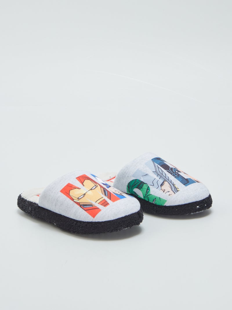 Chaussons mules 'Marvel' Gris - Kiabi