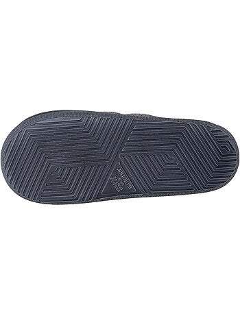 Chaussons mules matière feutrine, semelle bloup extra homme isotoner