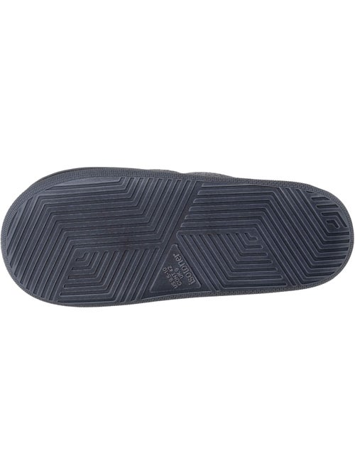 Chaussons mules matière feutrine, semelle bloup extra homme isotoner - Kiabi