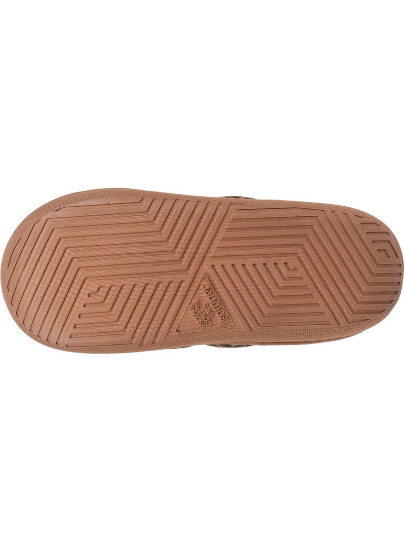 Chaussons mules matière sherpa, semelle bloup extra femme Camel - Kiabi