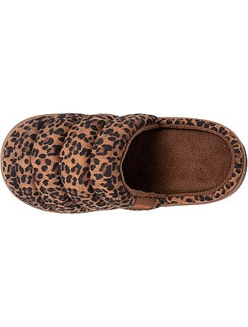 Chaussons mules matière sherpa, semelle bloup extra femme Isotoner
