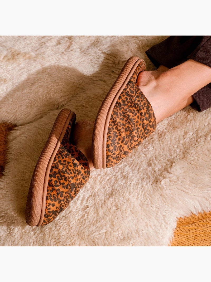 Chaussons mules matière sherpa, semelle bloup extra femme Isotoner Camel - Kiabi