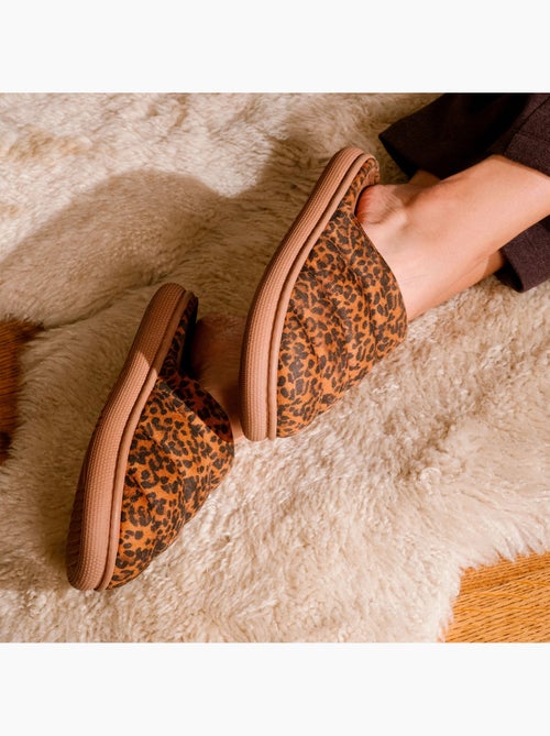 Chaussons mules matière sherpa, semelle bloup extra femme Isotoner - Kiabi