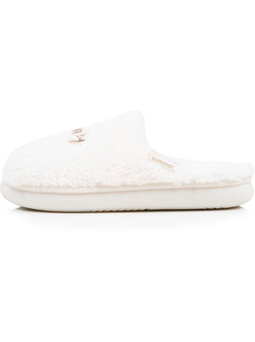 Chaussons mules matière sherpa, semelle bloup extra femme Isotoner - Kiabi