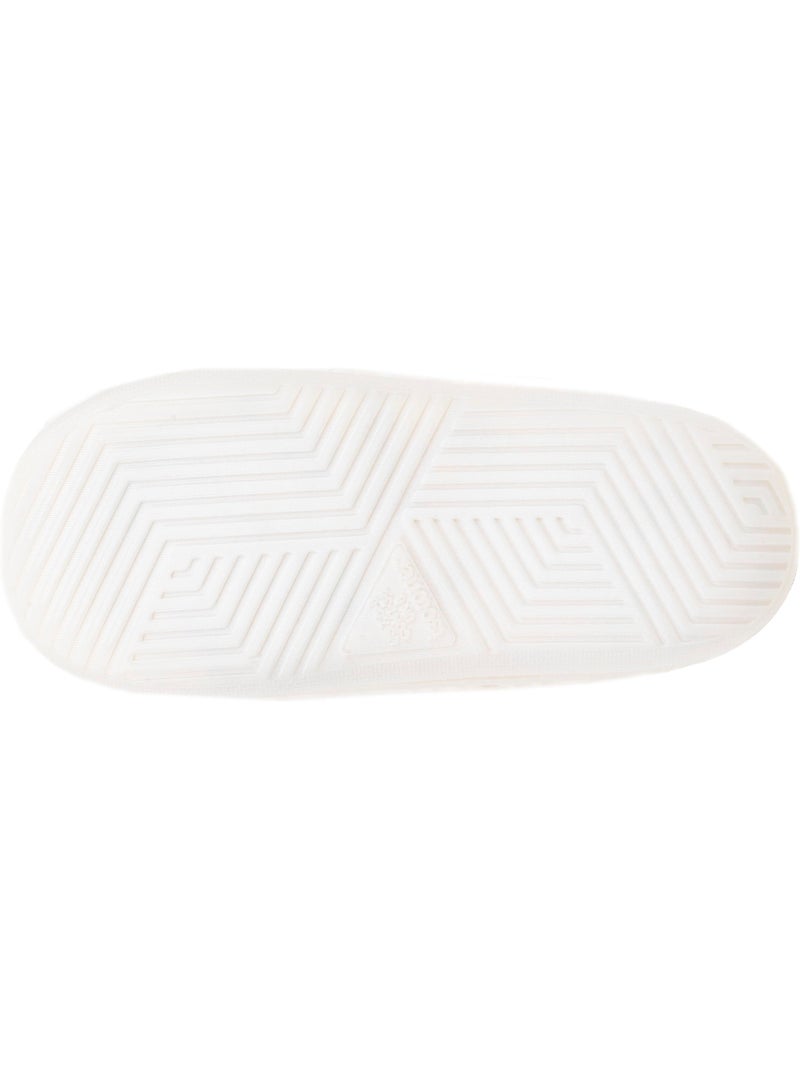 Chaussons mules matière sherpa, semelle bloup extra femme Ivoire - Kiabi
