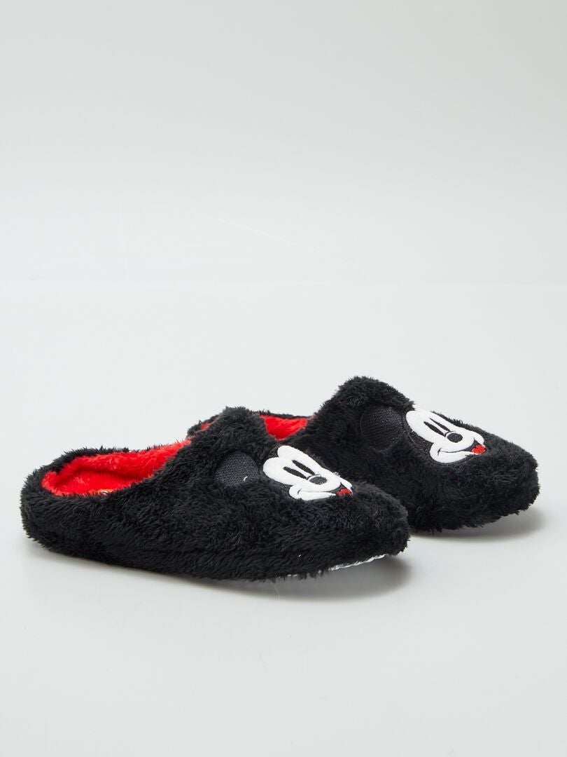 Chaussons mules Mickey noir Kiabi 12.00