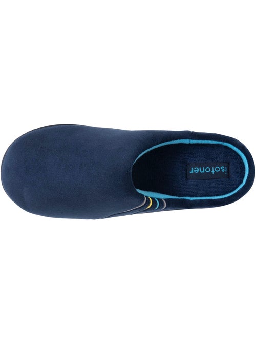 Chaussons mules microvelours marine semelle ergonomique, garçon isotoner - Kiabi