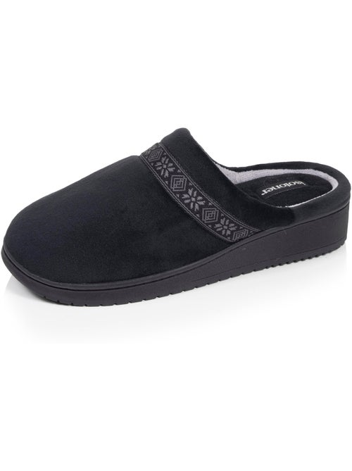 Chaussons mules microvelours mousse à mémoire forme femme Isotoner - Kiabi Chaussons mules microvelours mousse à mémoire forme femme Isotoner - Kiabi