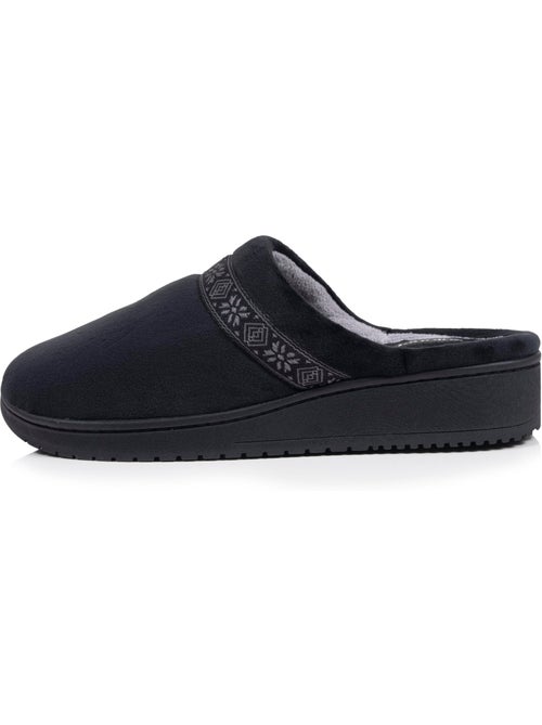 Chaussons mules microvelours mousse à mémoire forme femme Isotoner - Kiabi Chaussons mules microvelours mousse à mémoire forme femme Isotoner - Kiabi