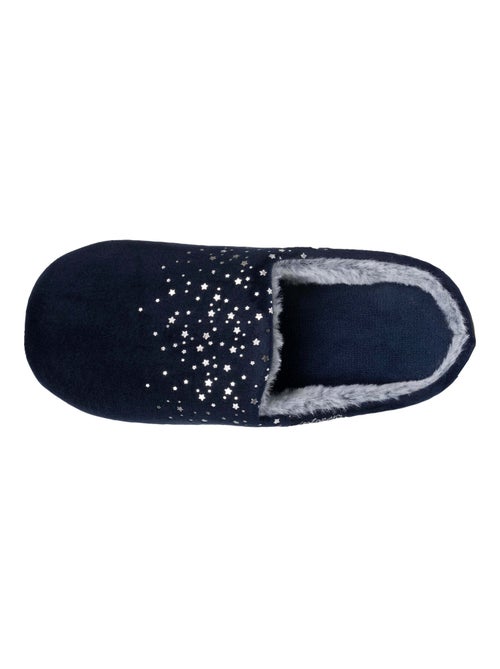 Chaussons mules microvelours, semelle antidérapante femme Isotoner - Kiabi