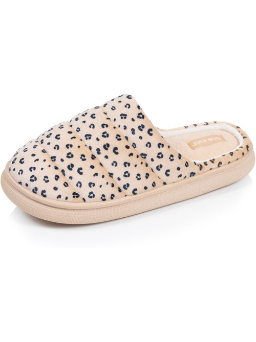 Chaussons mules microvelours semelle bloup extra Confort femme Isotoner - Kiabi Chaussons mules microvelours semelle bloup extra Confort femme Isotoner - Kiabi