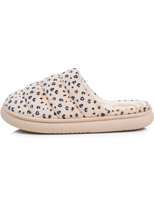 Chaussons mules microvelours semelle bloup extra Confort femme Isotoner - Kiabi Chaussons mules microvelours semelle bloup extra Confort femme Isotoner - Kiabi