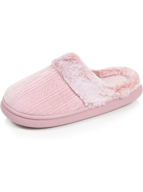 Chaussons mules microvelours semelle bloup extra Confort femme Isotoner - Kiabi Chaussons mules microvelours semelle bloup extra Confort femme Isotoner - Kiabi
