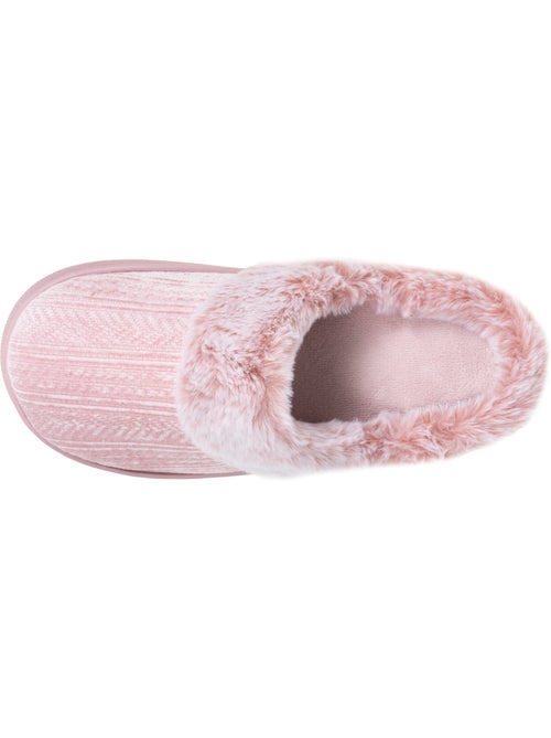 Chaussons mules microvelours semelle bloup extra Confort femme Isotoner - Kiabi Chaussons mules microvelours semelle bloup extra Confort femme Isotoner - Kiabi