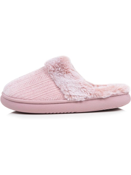 Chaussons mules microvelours semelle bloup extra Confort femme Isotoner - Kiabi Chaussons mules microvelours semelle bloup extra Confort femme Isotoner - Kiabi
