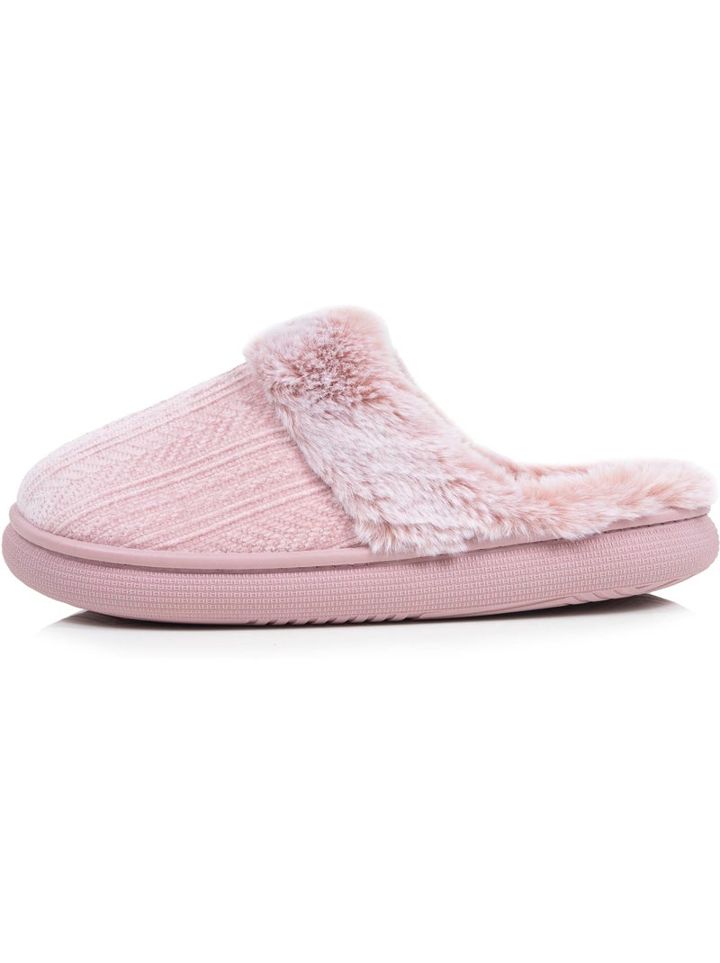 Chaussons mules microvelours semelle bloup extra Confort femme Isotoner Blush - Kiabi