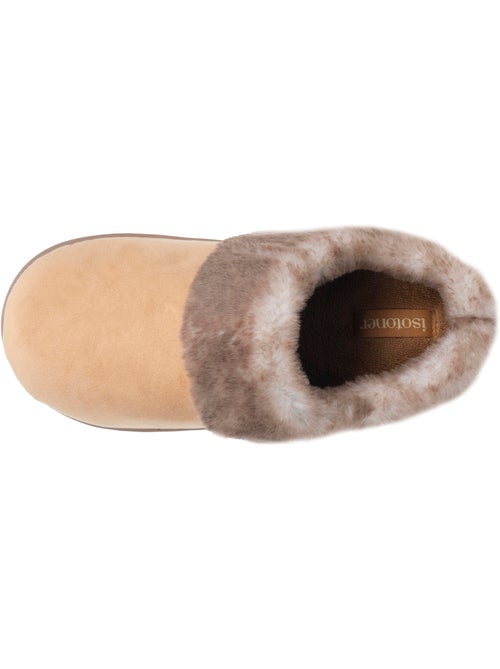 Chaussons mules microvelours semelle bloup extra confort femme isotoner - Kiabi Chaussons mules microvelours semelle bloup extra confort femme isotoner - Kiabi