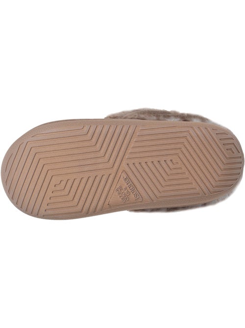 Chaussons mules microvelours semelle bloup extra confort femme isotoner - Kiabi Chaussons mules microvelours semelle bloup extra confort femme isotoner - Kiabi