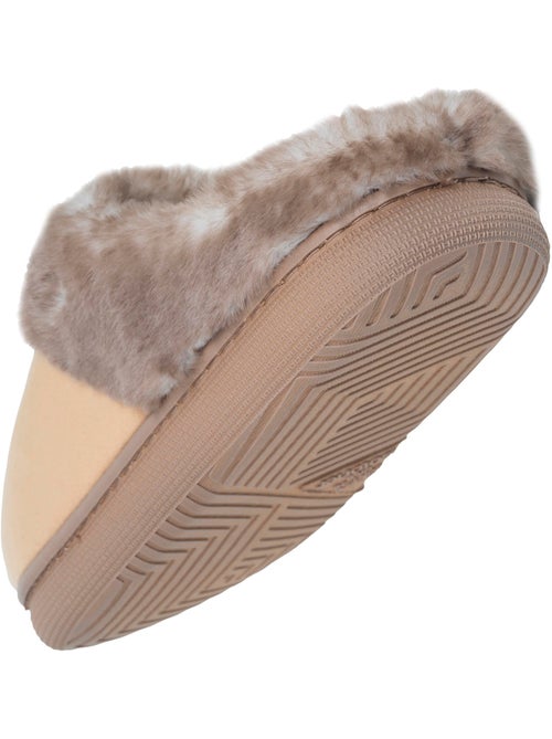 Chaussons mules microvelours semelle bloup extra confort femme isotoner - Kiabi Chaussons mules microvelours semelle bloup extra confort femme isotoner - Kiabi