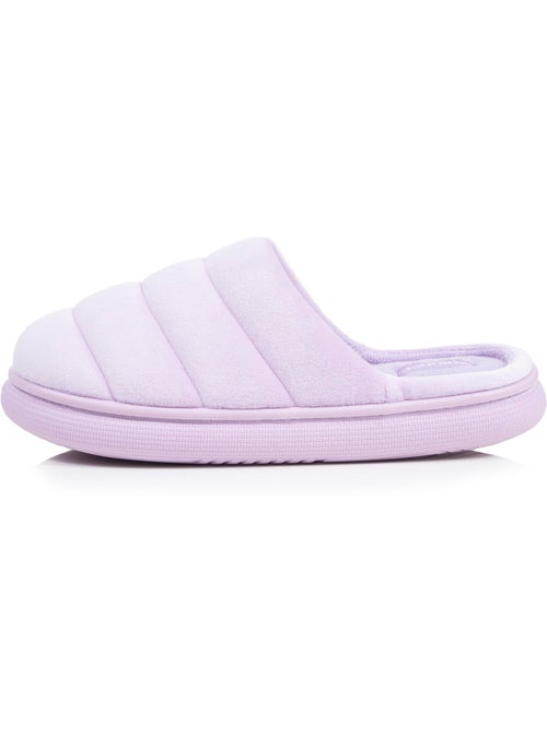 Chaussons mules microvelours semelle bloup extra Confort femme Isotoner - Kiabi Chaussons mules microvelours semelle bloup extra Confort femme Isotoner - Kiabi