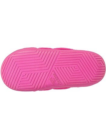 Chaussons mules microvelours semelle bloup extra confort femme isotoner