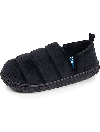 Chaussons mules microvelours semelle bloup extra confort homme isotoner