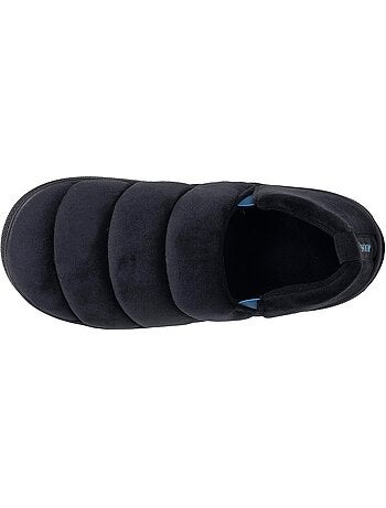 Chaussons mules microvelours semelle bloup extra confort homme isotoner