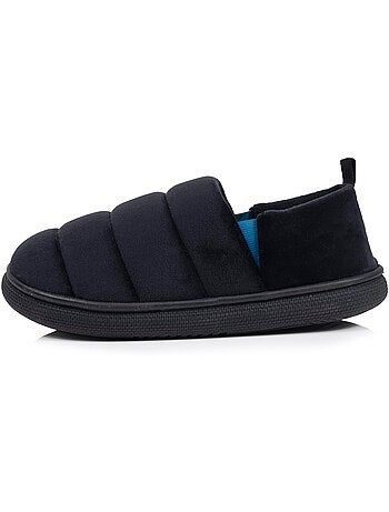 Chaussons mules microvelours semelle bloup extra confort homme isotoner