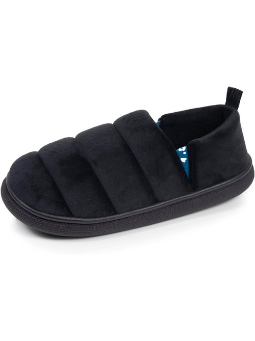 Chaussons mules microvelours semelle bloup extra confort homme isotoner - Kiabi