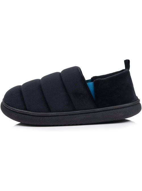 Chaussons mules microvelours semelle bloup extra confort homme isotoner - Kiabi